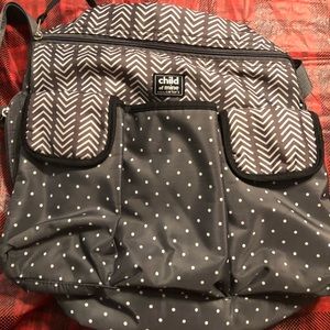 GRAY CARTERS CHILD OF MINE DIAPER BAG